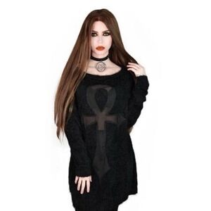 Killstar Black Fuzzy Sweater
